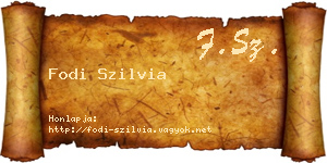 Fodi Szilvia névjegykártya